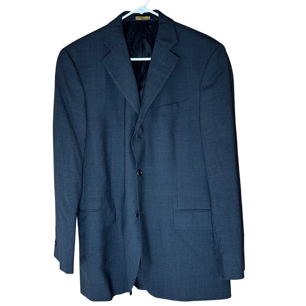 Brooks Brothers 346 Wool Stretch Blazer Mens 40 Black‎ Suit Jacket Sports Coat